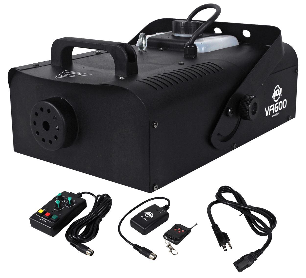 American DJ VF1600 1500w Mobile DMX Fog Machine+Wired/Wireless Remotes+Rockpar