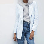 tweed plaid blazer