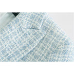 tweed plaid blazer