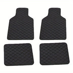 2pcs/4pcs Car Floor Mats Universal Waterproof Front Rear Full Set Auto Rugs Leather Car Carpet Accessories Interior