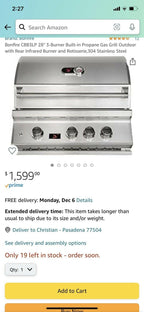 3 Drop in Gas Grill