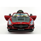 2023 LICENSED MERCEDES SLS AMG EDITION,ELECTRIC KIDS RIDE-ON CAR,GIRLS&amp;BOYS,3-6 YEARS,MP3+MP4 LCD ENTERTAINMENT SYSTEM,RUBBER TIRES,LEATHER SEAT,LED BODY TRIM,PARENTAL REMOTE|CHERRY RED METALLIC