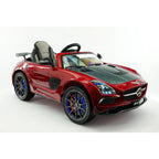 2023 LICENSED MERCEDES SLS AMG EDITION,ELECTRIC KIDS RIDE-ON CAR,GIRLS&amp;BOYS,3-6 YEARS,MP3+MP4 LCD ENTERTAINMENT SYSTEM,RUBBER TIRES,LEATHER SEAT,LED BODY TRIM,PARENTAL REMOTE|CHERRY RED METALLIC