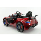 2023 LICENSED MERCEDES SLS AMG EDITION,ELECTRIC KIDS RIDE-ON CAR,GIRLS&amp;BOYS,3-6 YEARS,MP3+MP4 LCD ENTERTAINMENT SYSTEM,RUBBER TIRES,LEATHER SEAT,LED BODY TRIM,PARENTAL REMOTE|CHERRY RED METALLIC