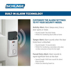Century Matte Black Connect Smart Door Lock with Alarm