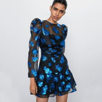 floral printed fashioned mini dress