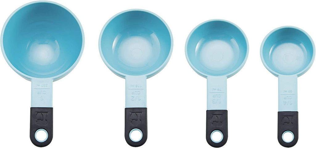KitchenAid Classic Measuring Cups And Spoons Set, Set of 9, Aqua Sky/Black