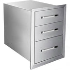 18"Wx23"H Outdoor Kitchen Drawers Double Access StoraBBQ Drawer Grill Station