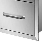 18"Wx23"H Outdoor Kitchen Drawers Double Access StoraBBQ Drawer Grill Station