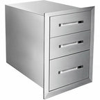 18"Wx23"H Outdoor Kitchen Drawers Double Access StoraBBQ Drawer Grill Station