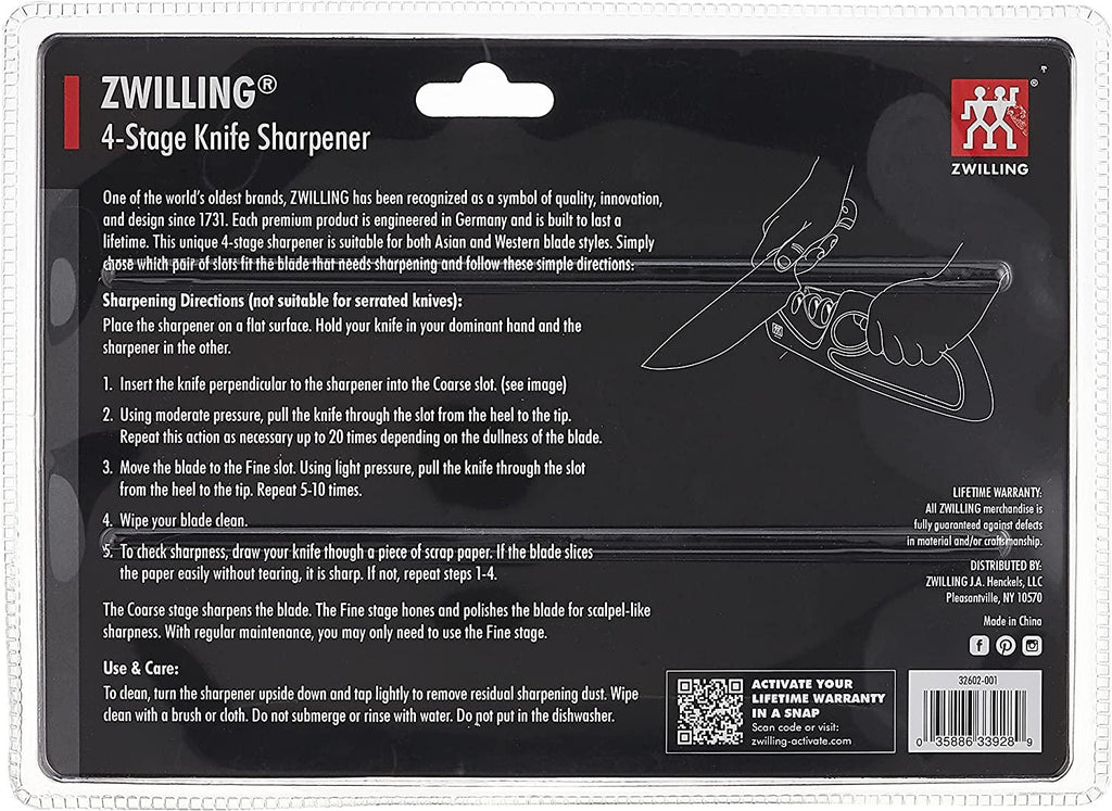 ZWILLING J.A. Henckels 4-Stage Pull Through Knife Sharpener