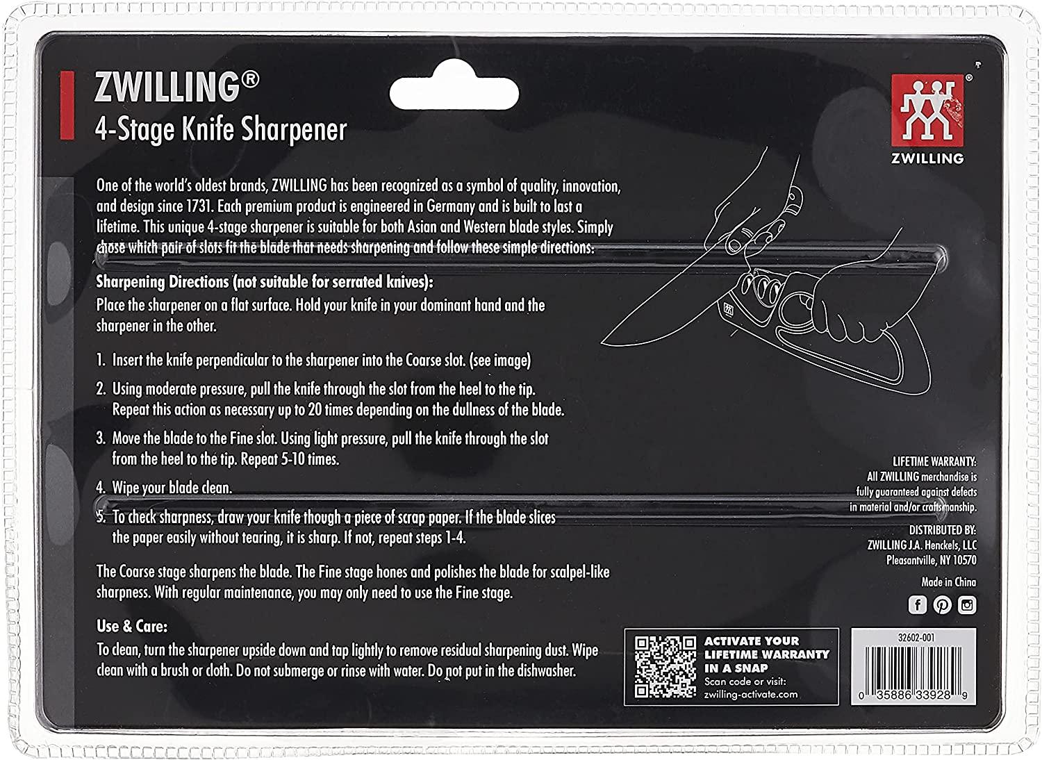 ZWILLING J.A. Henckels 4-Stage Pull Through Knife Sharpener