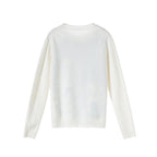 white embroidered sweater