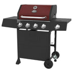 Grill Gas Bbq Outdoor Propane Portable CooBarbecue 4 Burners Side Burner