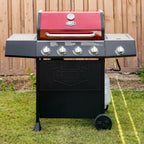 Grill Gas Bbq Outdoor Propane Portable CooBarbecue 4 Burners Side Burner