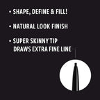 NYX PROFESSIONAL MAKEUP Micro Brow Pencil, Eyebrow Pencil, Black