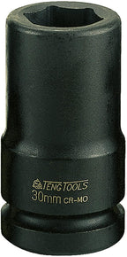 Teng Tools 21 Piece 1/2 Inch Drive 6 Point Regular &amp; Deep Impact Socket Set In EVA Tray - TED9121