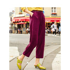 velvet high waist pants