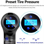 120W Wireless Rechargeable Air Compressor: Portable &amp; Automatic Tire Inflator For Your Car!