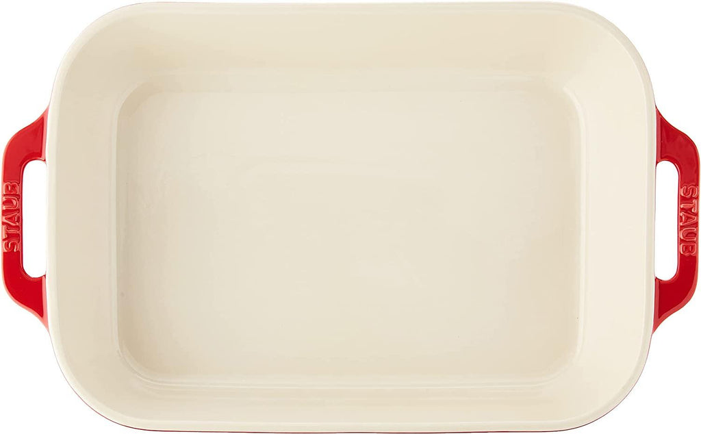 STAUB Ceramics Rectangular Baking Dish, 13x9-inch, Cherry
