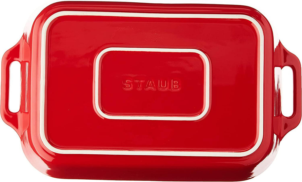 STAUB Ceramics Rectangular Baking Dish, 13x9-inch, Cherry