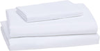 Basics Lightweight Super Soft Easy Care Microfiber 3-Piece Bed Sheet Set with 14-Inch Deep Pockets, Twin, Bright White, Solid