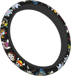 Anime Steering Wheel Cover Anime Car Accessories for Men Women with 2 Pcs Car Air Freshener, 15 Inch Anti-Slip Car Steering Wheel Covers Universal Fit