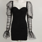 mesh bodycon elegant dress