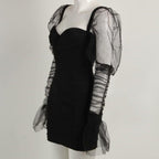 mesh bodycon elegant dress