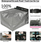ELONGRIVER Car Trash Can Bin for Car Back Seat Leak Proof, Cute Car Trash Bag Hanging, Vehicle Trash Can for SUV Truck Van, Automotive Car Garbage Cans Front Seat Colorful Floral