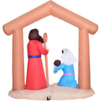 7 ft. x 6 ft. Pre-Lit Nativity with Mary, Joseph and Baby Jesus Christmas Inflatable with StoraBag