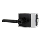 TonbridMatte Black Bed/Bath Door Lever with Square Rose (4-Pack)