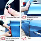 Car Door Protector Decoration Strip, Universal Auto Door EdBumper Protector Stickers Anti-Scratch Car Styling Moulding Strip