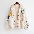 winter embroidery cardigan