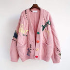 winter embroidery cardigan