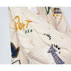 winter embroidery cardigan