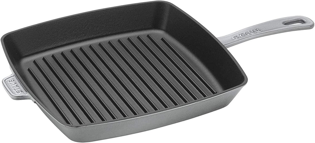 Staub Cast Iron 12-inch Square Grill Pan - Graphite Grey, Made in France