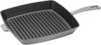 Staub Cast Iron 12-inch Square Grill Pan - Graphite Grey, Made in France