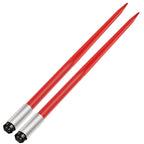 Mophorn Pair Hay Spear 49" Bale Spear 3000 lbs Capacity, Bale Spike  Attach Square Hay Bale Spears 1 3/4", Red Coated Bale Forks, Bale Hay Spike with Hex Nut & Sleeve for Buckets Tractors Loaders