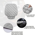 1pc / 3 Pcs Car Seat Cushion, Non-Slip Rubber Bottom With StoraPouch,Premium Comfort Memory Silk Cotton, Car Seat Pad Universal