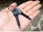 Tool Parts  Steel Mini Screwdriver Portable Outdoor Multi-Purpose Screwdriver Slotted &amp; Occus Screw Driver Hand Tools - (Color: Black)