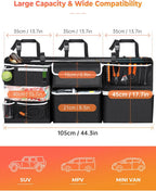 Oasser Car Storage Organizer Version, Hanging Trunk Organizer with 10 Different Functional Storage Bags, Car Trunk Organizer for SUV Truck MPV VAN