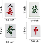 ZOSTLAND Red and Green Car Air Vent Clip Decoration,Eight Character tiles Car Air Fresheners,Chicken Automotive Interior Decoration Accessories,Car Decor Gift for women,men(4pcs Mahjong)