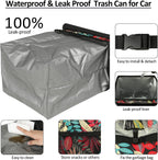 ELONGRIVER Car Trash Can Bin for Car Back Seat Leak Proof, Cute Car Trash Bag Hanging, Vehicle Trash Can for SUV Truck Van, Automotive Car Garbage Cans Front Seat Red Leaves
