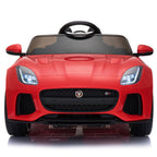 Aosom 12V Jaguar F-Type SVR Kids Battery Powered Ride On Car double seat double door MP3 Music W/ Remote Control- Red