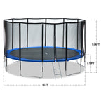Exacme 15 FT Round Trampoline with 400 LBS Weight Limit&amp;Upgraded Carbon Fiber Support Pole
