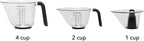 KitchenAid Gourmet Measuring Jugs, Set of 3, Black