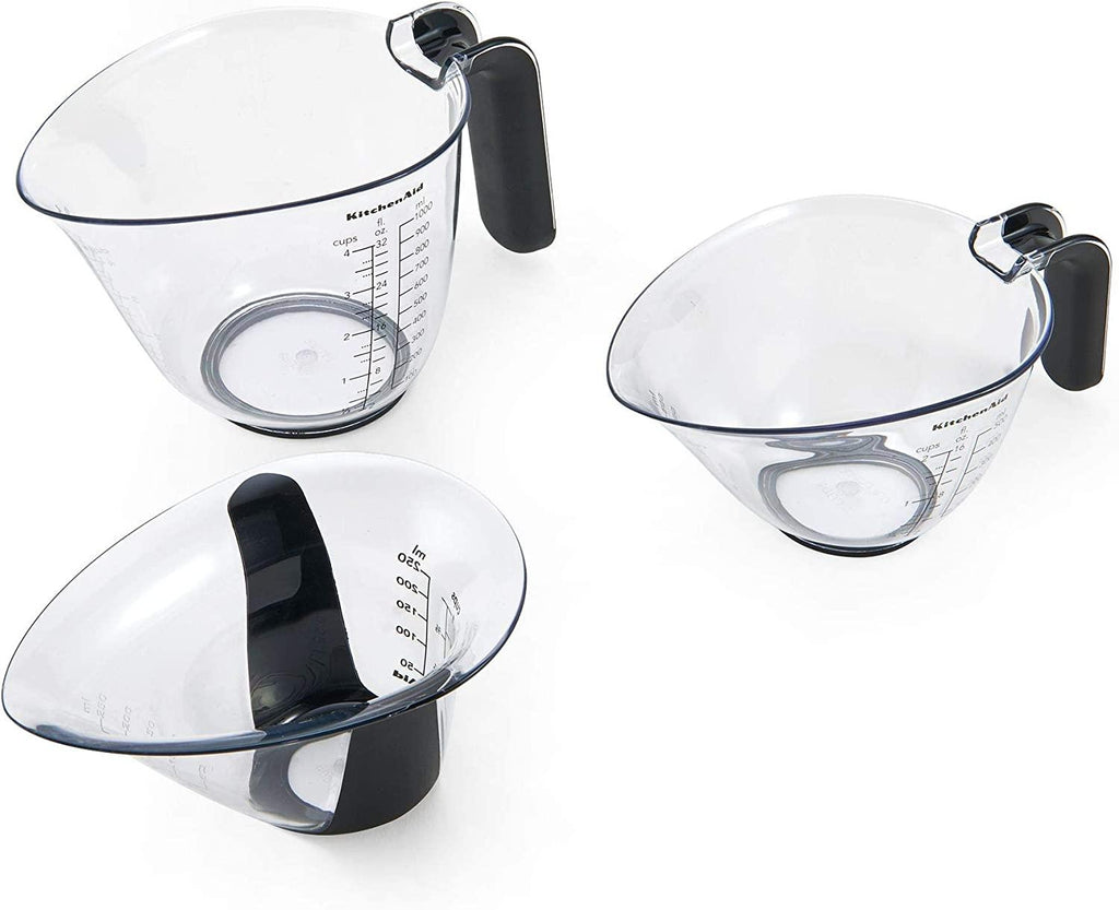KitchenAid Gourmet Measuring Jugs, Set of 3, Black