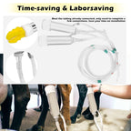 ZOING 5L Goat MilMachine, Rechargeable 5200mAh Battery Pulsation Speed Adjustable Vacuum Pump, 304  Steel Bucket with Auto Stop Check Valve Electric Goat Milker Machine