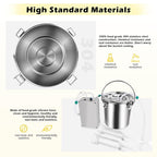 ZOING 5L Goat MilMachine, Rechargeable 5200mAh Battery Pulsation Speed Adjustable Vacuum Pump, 304  Steel Bucket with Auto Stop Check Valve Electric Goat Milker Machine
